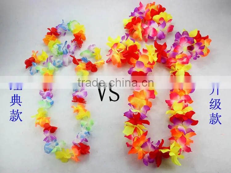 Colorful hawaii flower garland Wreath necklace bracelet headwear sets