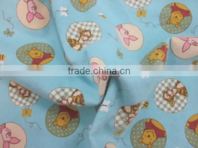 100% cotton printed flannel fabrics