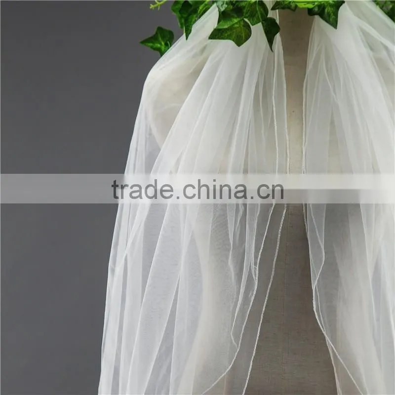 wholesale Wholesale White Wedding Lace long Tulle Bridal Veils 2017 HL07