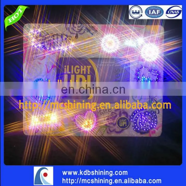 led light handwork paper art business greeting card