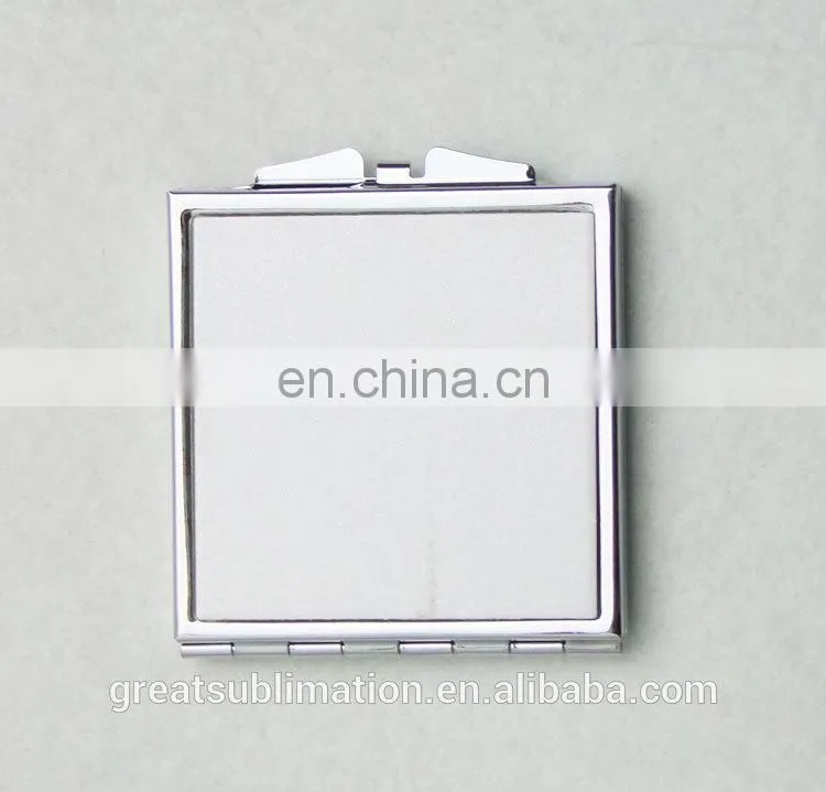 sublimation compact mirror with metal double side