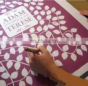 New Arrival Creative Leaves Fingerprint Signature Guest book wholesale