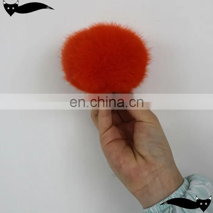 2014 Genuine persimmon lovely and nice orange 8cm rabbit fur ball accessories