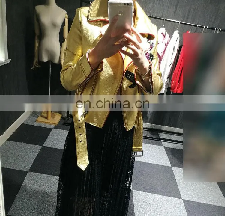 Womens Leather Coat Short Design Outerwear Jacket Motorcycle Formal Jacket