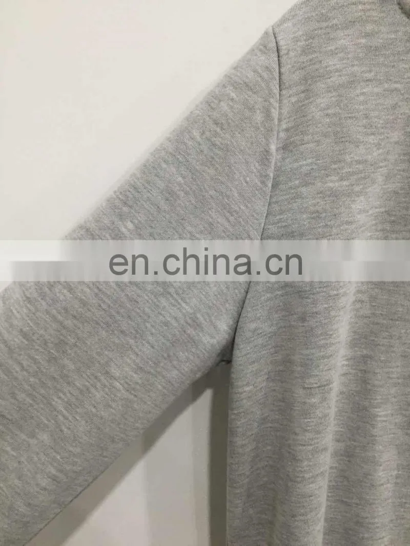 Flannelette hooded long zipper jogging-top
