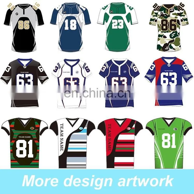 Wholesale sublimation 100% polyester american football jersey custom