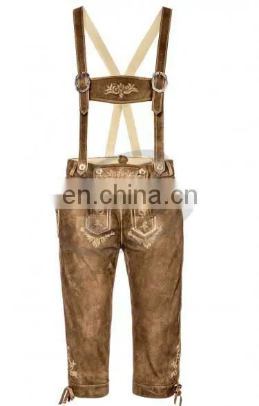 2016 Wholesale Oktoberfest men Knee Lederhosen (Bavaria Clothing)