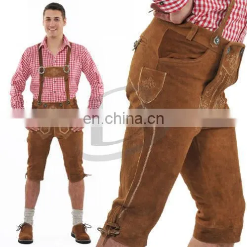 Leather shorts Authentic German Bavarian Oktoberfest Trachten Short Kurze (Bavaria Clothing)