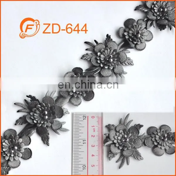 handmade sewing apparel braided flower trim