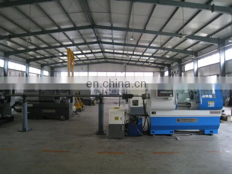 cnc lathe machine price CK6136A with hydraulic chuck auto bar feeder