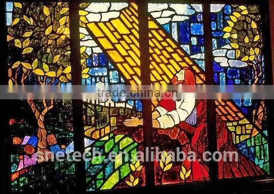 stained glass church window // jesus in the garden//