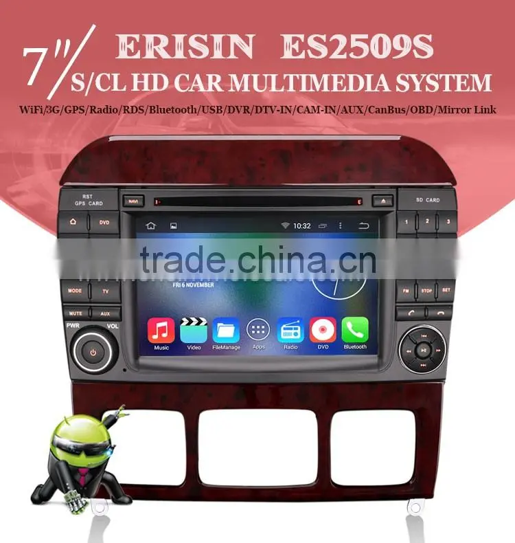 Erisin ES2509S 2 Din 7 inch Touch Screen Car DVD Player GPS for W220