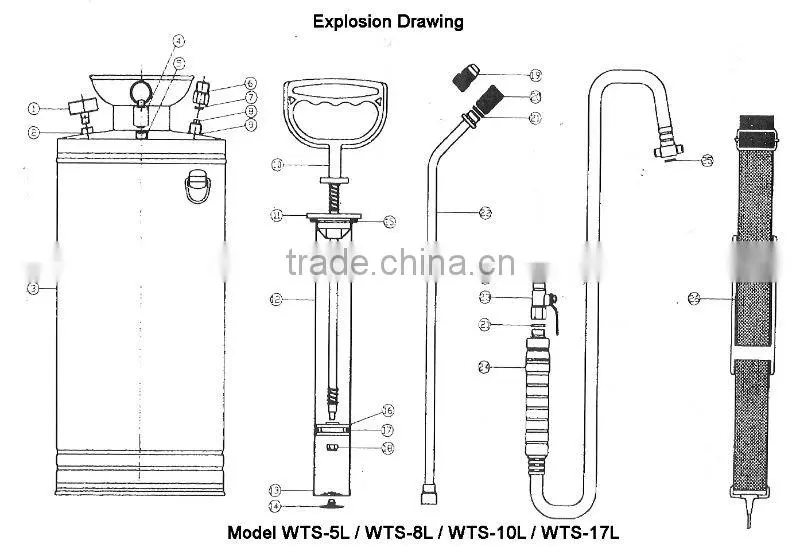 (21275) air garden round steel tanks compressed air pressure sprayer