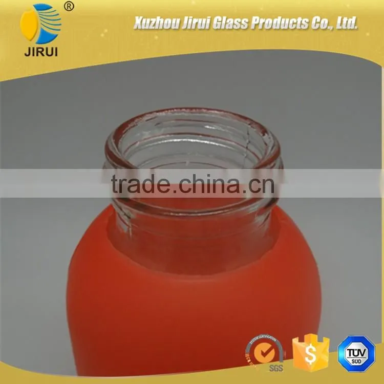 high quality 350ml sports glass water bottle