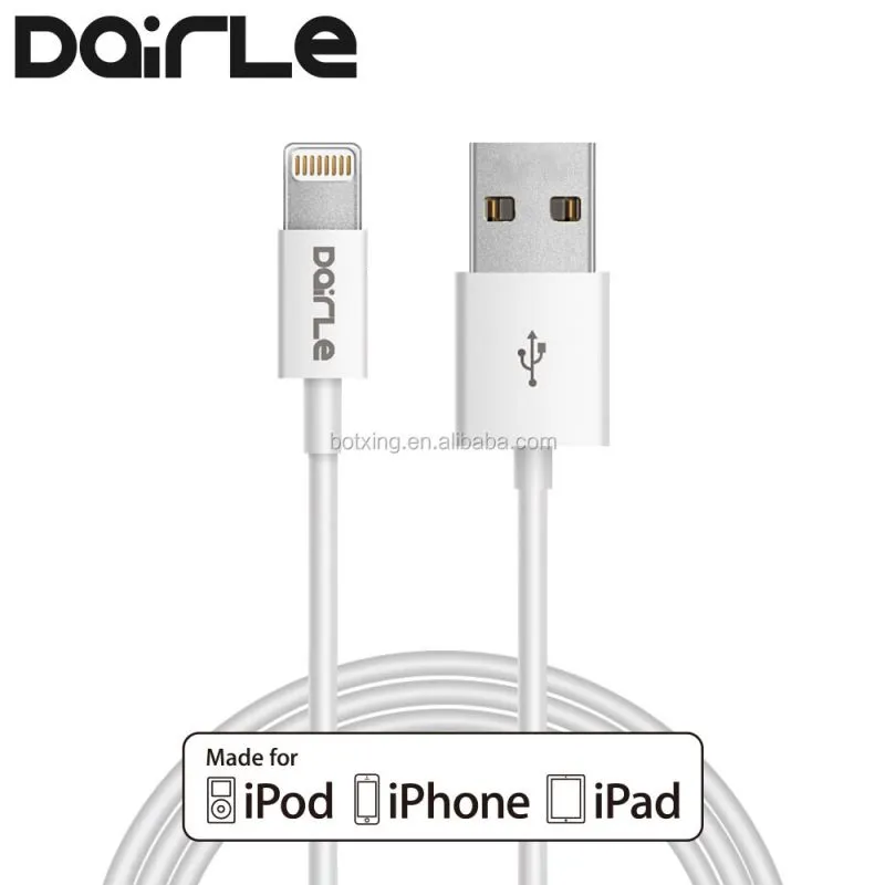 Good quality white MFi power cord portable phone charger for cable iphone certificated MFi original for iphone 5 6 7 8 X