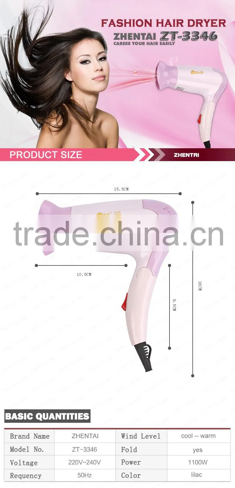 Foldable Hair Dryer Mini Car Travel Hair Dryer ZT-3346