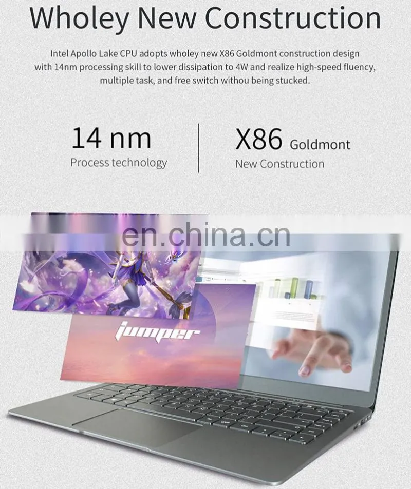 Hot Sale Jumper EZbook X3 notebook 13.3 inch IPS Win10 laptop computer Intel Apollo Lake N3350 6GB 64GB eMMC