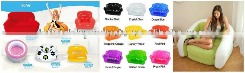 PVC inflatable outdoor chair with can holder