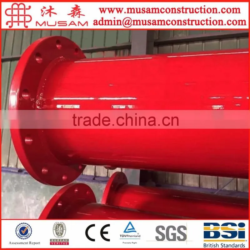 Red Lacquer Grooved Steel Pipe Powder coated for Fire Protection service