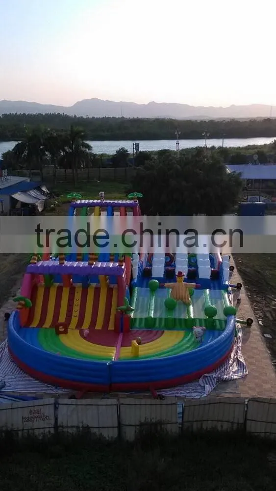 2015 largest fun Commercial Adult Inflatable lake Water Park Games for sale