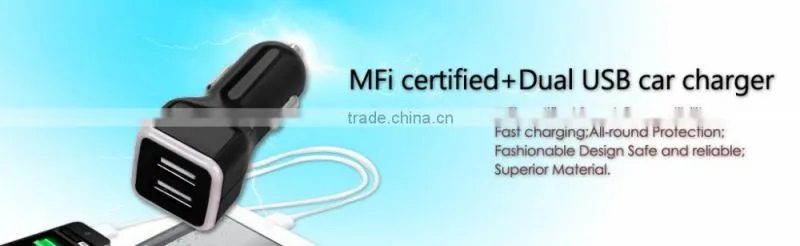 Dual USB Car Charger For iPad iPhone 5V 3.1A Mini Adapter