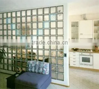 Decorative glass brick in colorful