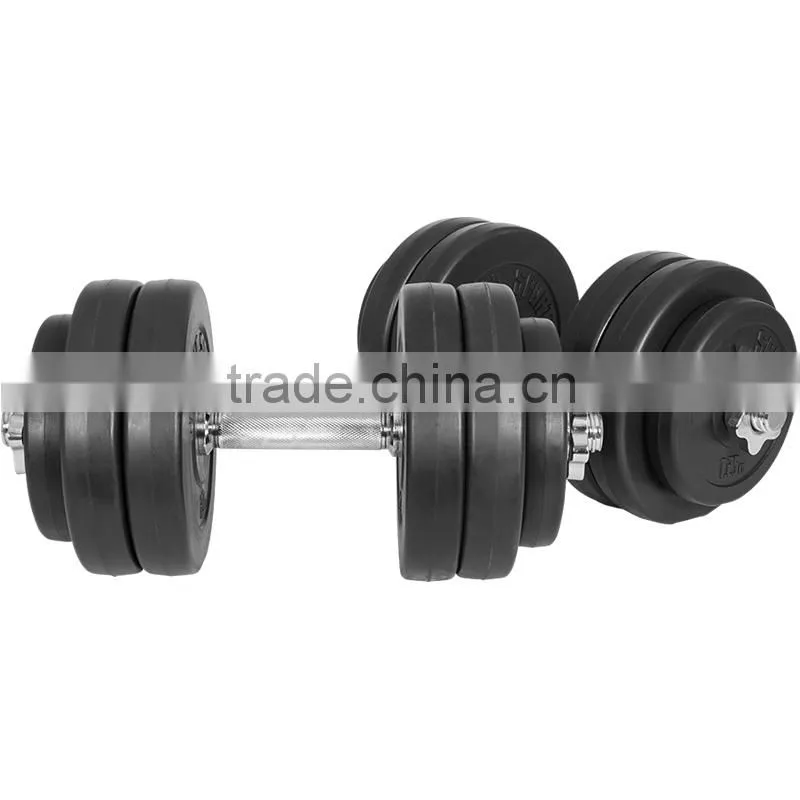 Crossfit adjustable plastic-coated gym dumbbell set 20kg