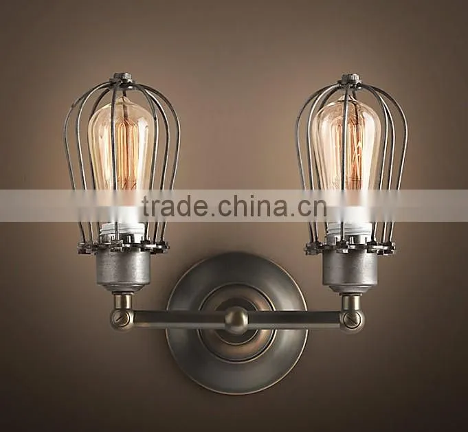 Three Edison Bulbs Antique Lofy Style Modern Wall Lamp