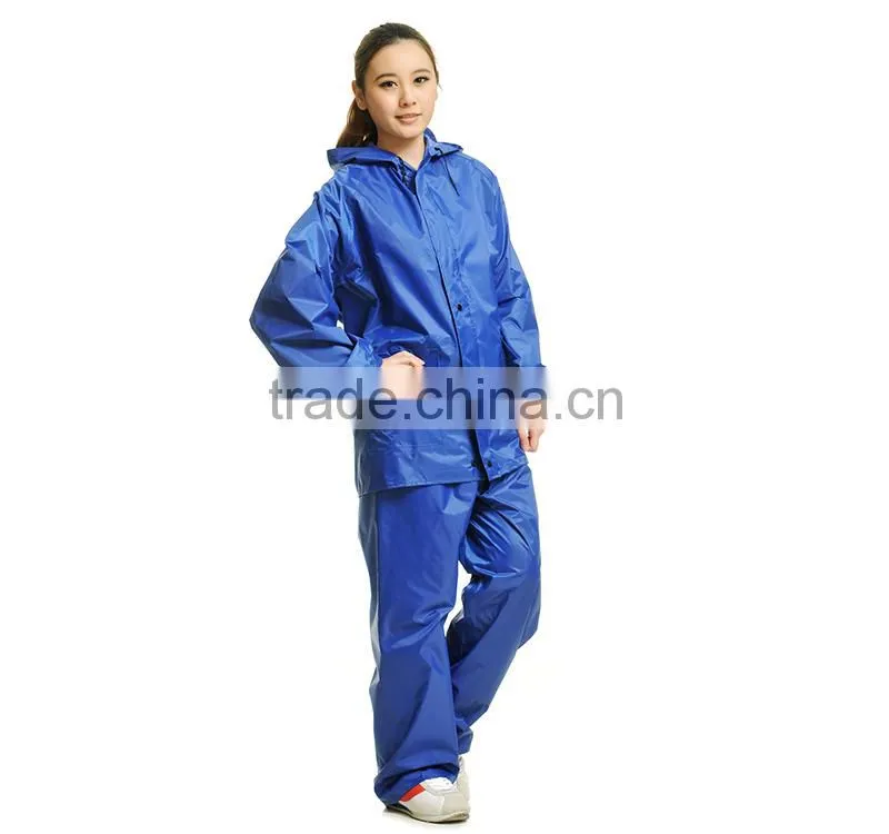 adult PVC printed fashion women raincoat