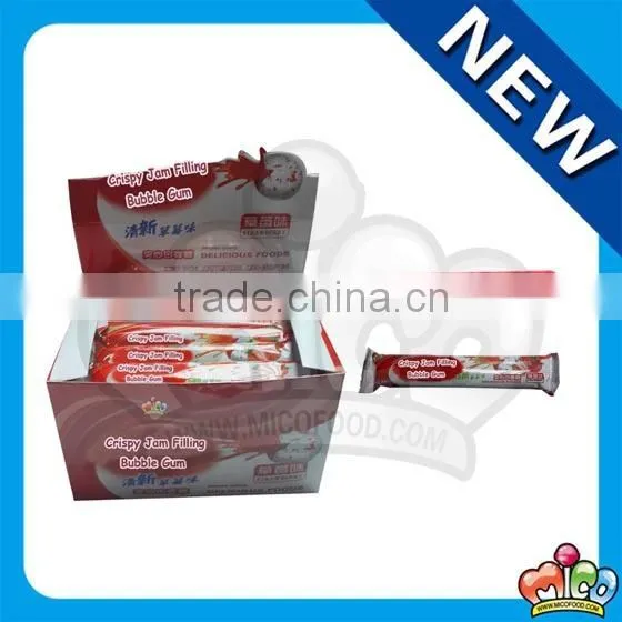 crispy fruit sweet jam filling bubble gum