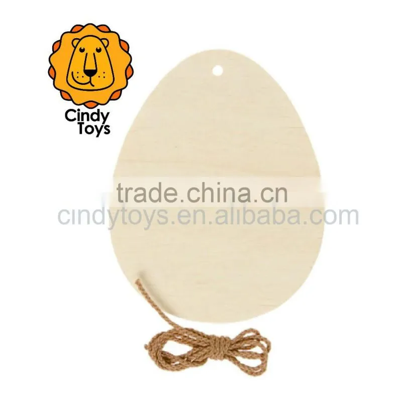DIY Wooden Hanging Ornaments Easter Eggs set of 6 for Easter