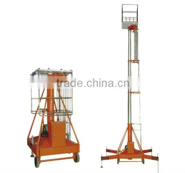 single ladder anti-rotating hydraulic telescopic cylinder lifts