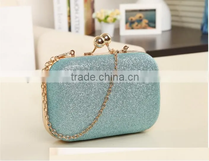 New shining evening bag wholesale ladies small box bag