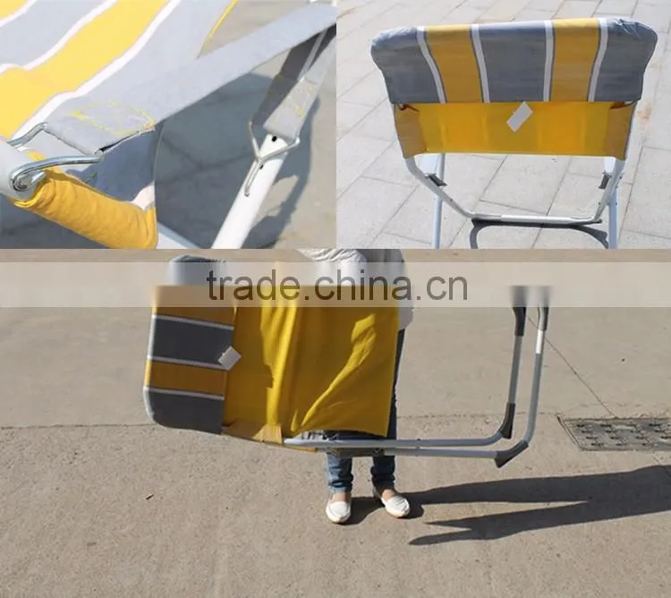 Comfortable Luxury Lazy Reclining Backrest Beach Outdoor Metal Folding Chair