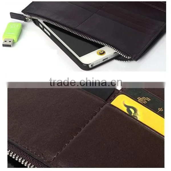 New Fashion wallet card-slot pu leather cell mobile phone case