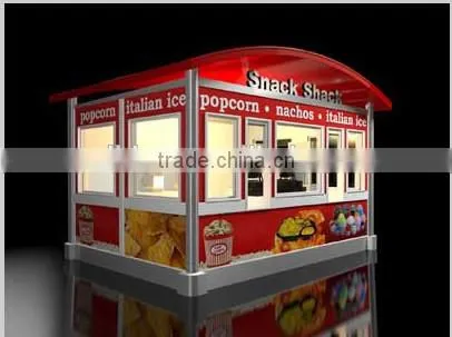 Customization outdoor bubble tea kiosk , Drink kiosk outdoor , Ice cream kiosk design with OEM ODM appreciated