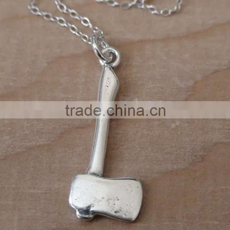Silver Axe Charm Hunter Jewelry Battle Chopper Axe Necklace 2015