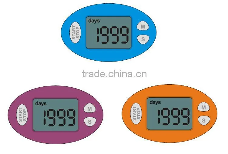 New Egg Project OEM/ODM Custom 999/60/30 Days Hours Minutes Countdown /Up ABS Plastic Day Counter Timer with Clip & Magnet