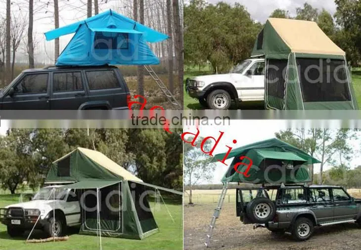heavy duty camper trailer with tent