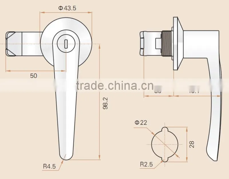 SAIP/SAIPWELL 2014 New Product Nano Spray Electrical Door Panel Cabinet Lock