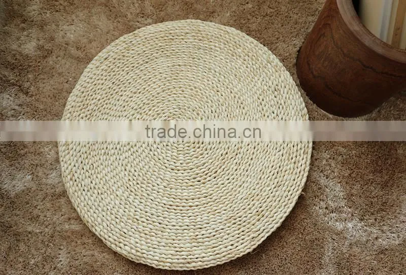 handmade natural fiber cornhusk straw seat cushion yoga seat cushion
