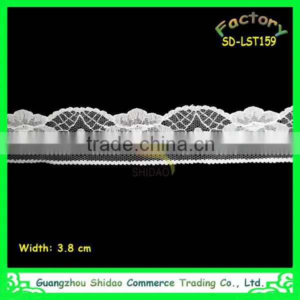 Wholesale top sale lace trim nylon and spandex guipure lace trim
