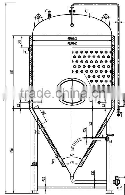 20 BBL Beer Fermentation Equipment Stainless Steel Beer Fermenter For Hotel Fermenting