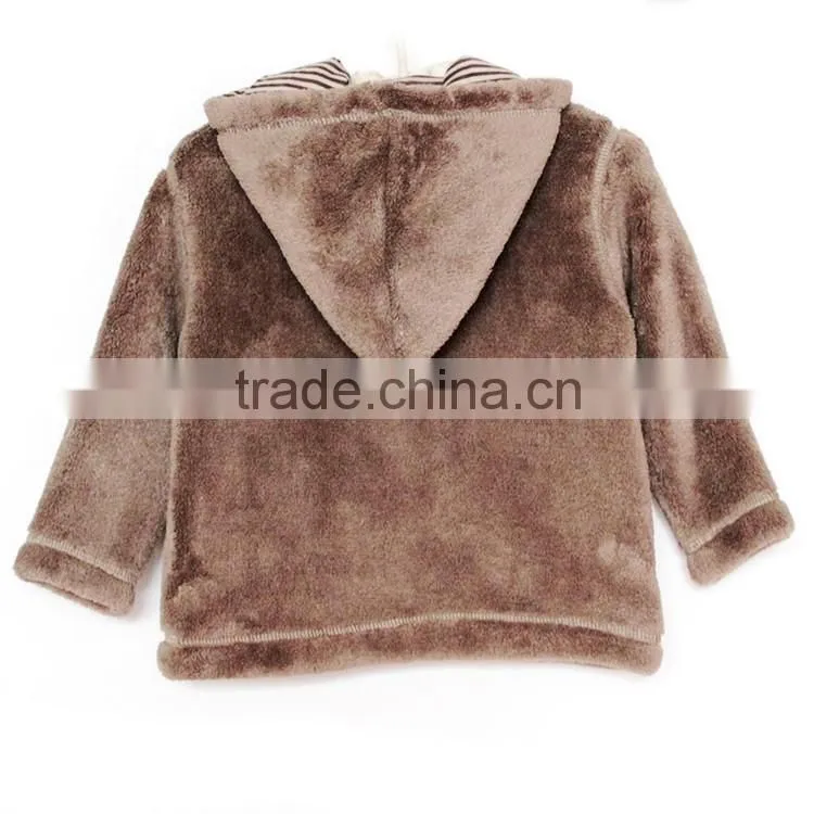 2016 fashion baby wearing hoodie fleece hoodie for boys with chest cartoon monkey
