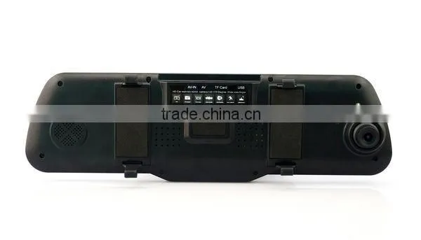 Alibaba Supplier 5" TFT LCD Screen Night Vistion Dual Cams Rearview Mirror HD Car DVR