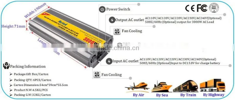 5kw solar inverter solar power system ,12V to 220V off grid solar inverter 3KW 4KW 5KW 6KW