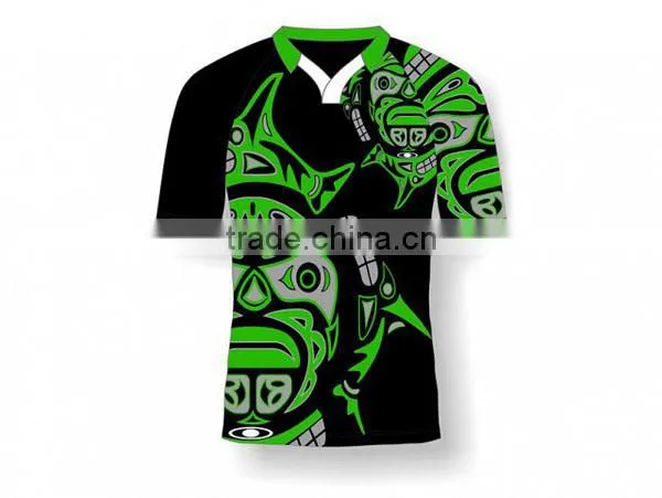 tight fit custom design sublimation rugby practice shirts
