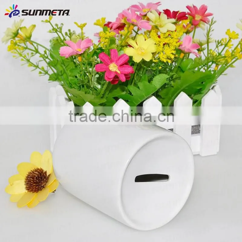 wholesale white ceramic piggy bank high qualtiy 11oz white money box