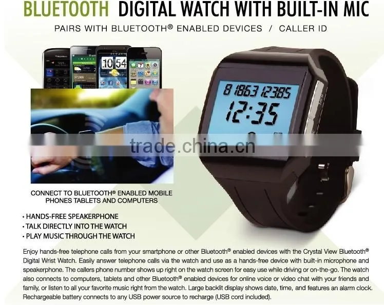 HB-216 2014 Hight quality bluetooth watch manual smart watch bluetooth with E-mail/dialing/Weather bluetooth wrist watch phone