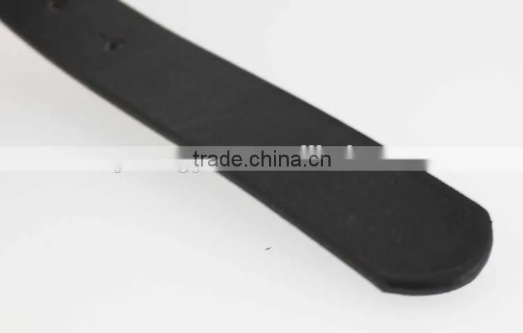 2015 designer black PU ladies leather belt with Gold buckles for jeans in yiwu